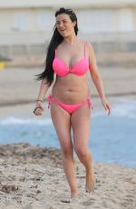 CHANTELLE HOUGHTON in Bikini at a Beach in Spain