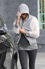 CHARLIEZE THERON at Gas Station after a Yoga Class in Los Angeles