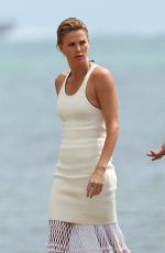 CHARLIZE THERON at a Photoshoot in Miami Beach