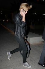 CHARLIZE THERON Leavs LAX Airport