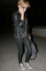 CHARLIZE THERON Leavs LAX Airport