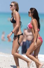 DEEIMANTE GUOBYTE in Black Bikini on the Beach in Miami