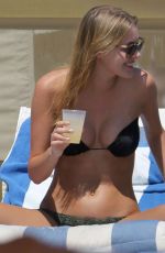 DEEIMANTE GUOBYTE in Black Bikini on the Beach in Miami