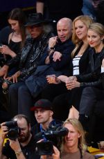 DIANNA AGRON at a Lakers Game in Los Angeles