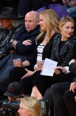 DIANNA AGRON at a Lakers Game in Los Angeles