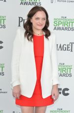 ELISABETH MOSS at 2014 Film Independent Spirit Awards in Santa Monica