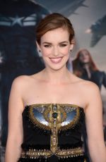 ELIZABETH HENSTRIDGE at Captain America: The Winter Soldier Premiere in Hollywood