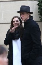 ELIZABETH OLSEN and Boyd Holbrook Out in Paris