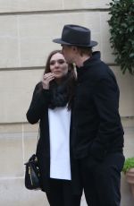 ELIZABETH OLSEN and Boyd Holbrook Out in Paris