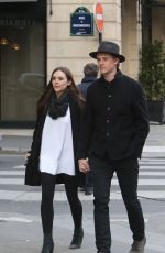 ELIZABETH OLSEN and Boyd Holbrook Out in Paris