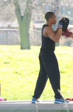 ELLIE GOULDING Work out at a Park in London
