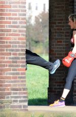 ELLIE GOULDING Work out at a Park in London