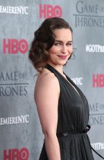 EMILIA CLARKE at Game of Thrones Fourth Season Premiere in New York