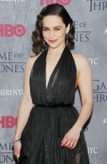 EMILIA CLARKE at Game of Thrones Fourth Season Premiere in New York