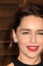 EMILIA CLARKE at Vanity Fair Oscar Party in Hollywood