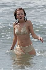 EMILY BROWNING in Bikini on the Set of The Shangri-La