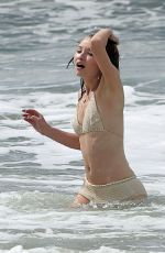 EMILY BROWNING in Bikini on the Set of The Shangri-La