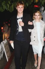 EMMA ROBERTS and Evan Peters Leaves Chateau Marmont in Los Angeles