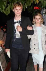 EMMA ROBERTS and Evan Peters Leaves Chateau Marmont in Los Angeles
