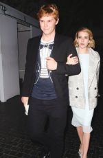 EMMA ROBERTS and Evan Peters Leaves Chateau Marmont in Los Angeles