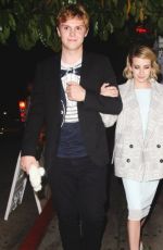 EMMA ROBERTS and Evan Peters Leaves Chateau Marmont in Los Angeles