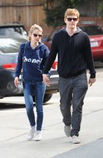 EMMA ROBERTS and Evan Peters Out and About in Los Angeles