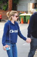 EMMA ROBERTS and Evan Peters Out and About in Los Angeles