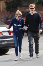 EMMA ROBERTS and Evan Peters Out and About in Los Angeles
