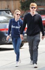 EMMA ROBERTS and Evan Peters Out and About in Los Angeles