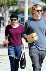 EMMA ROBERTS and Evan Peters Out for Lunch in Los Angeles