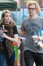 EMMA ROBERTS and Evan Peters Out in West Hollywood