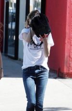 EMMA ROBERTS Hide from Paps Out in Los Angeles