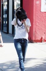 EMMA ROBERTS Hide from Paps Out in Los Angeles