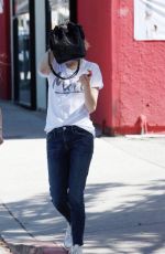EMMA ROBERTS Hide from Paps Out in Los Angeles