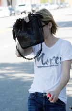 EMMA ROBERTS Hide from Paps Out in Los Angeles