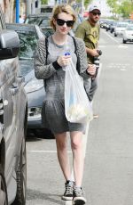 EMMA ROBERTS Lunch at Chop Stop in West Hollywood