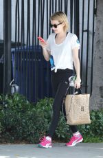 EMMA ROBERTS with a Friend Out in West Hollywood