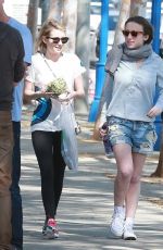 EMMA ROBERTS with a Friend Out in West Hollywood
