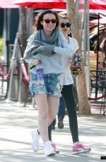 EMMA ROBERTS with a Friend Out in West Hollywood