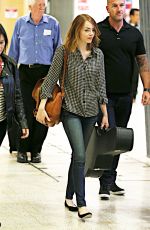 EMMA STONE Arrives at Airport in Sydney