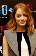 EMMA STONE at Earth Hour Kick-off with Spider-man in Singapore