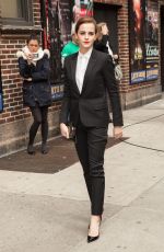 EMMA WATSON Arrives at Late Show with David Letterman
