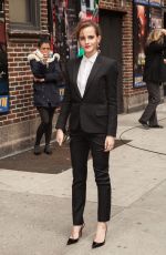 EMMA WATSON Arrives at Late Show with David Letterman