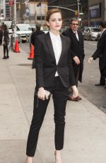EMMA WATSON Arrives at Late Show with David Letterman