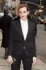 EMMA WATSON Arrives at Late Show with David Letterman