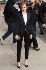 EMMA WATSON Arrives at Late Show with David Letterman