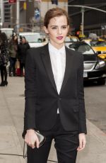 EMMA WATSON Arrives at Late Show with David Letterman