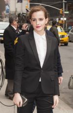 EMMA WATSON Arrives at Late Show with David Letterman