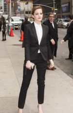 EMMA WATSON Arrives at Late Show with David Letterman