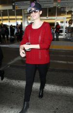EMMY ROSSUM Arrives at LAX Airport in Los Angeles